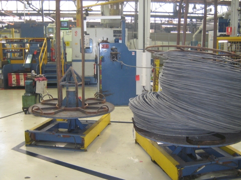 Turning coil into bolts